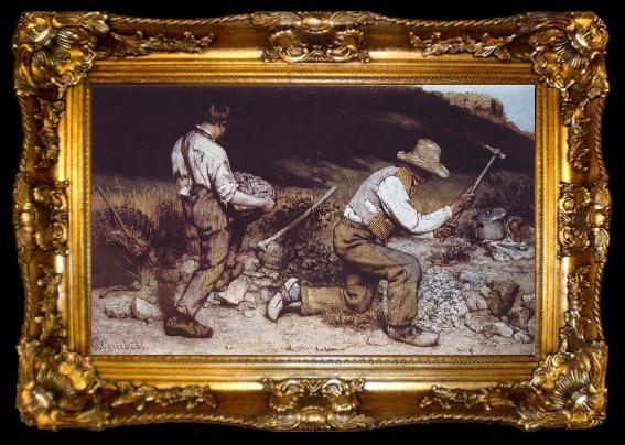 framed  Gustave Courbet The StoneBreakers, ta009-2